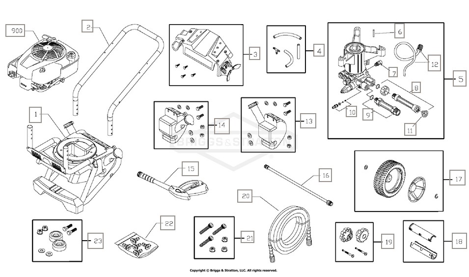 TROY-BILT 020423-1 Pressure Washer Replacement Parts, Pump, Breakdown & owners manual